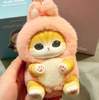 Limited Edition mofusand Animal Costume Blind Box - Vinyl Face Plush Doll Keychain - Surprise Mystery Box Kawaii Shark Panda Cat Bag Charm Pendant Gift