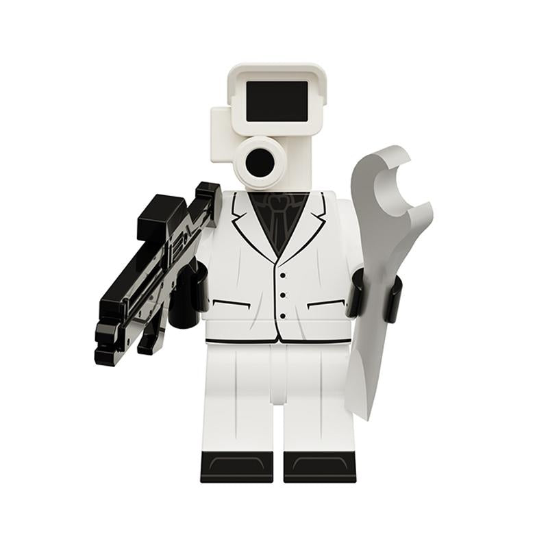 Toilet Man vs Camera Man Mini Figure Set – Titan Speaker Man & TV Man Building Block Toy, Assembly Collectible Model