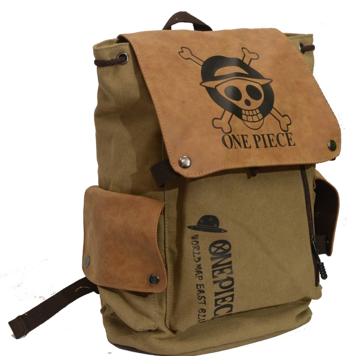 One Piece Anime Backpack - Pirate Crew Design, Stylish Dual Shoulder Bag, Casual School Bag