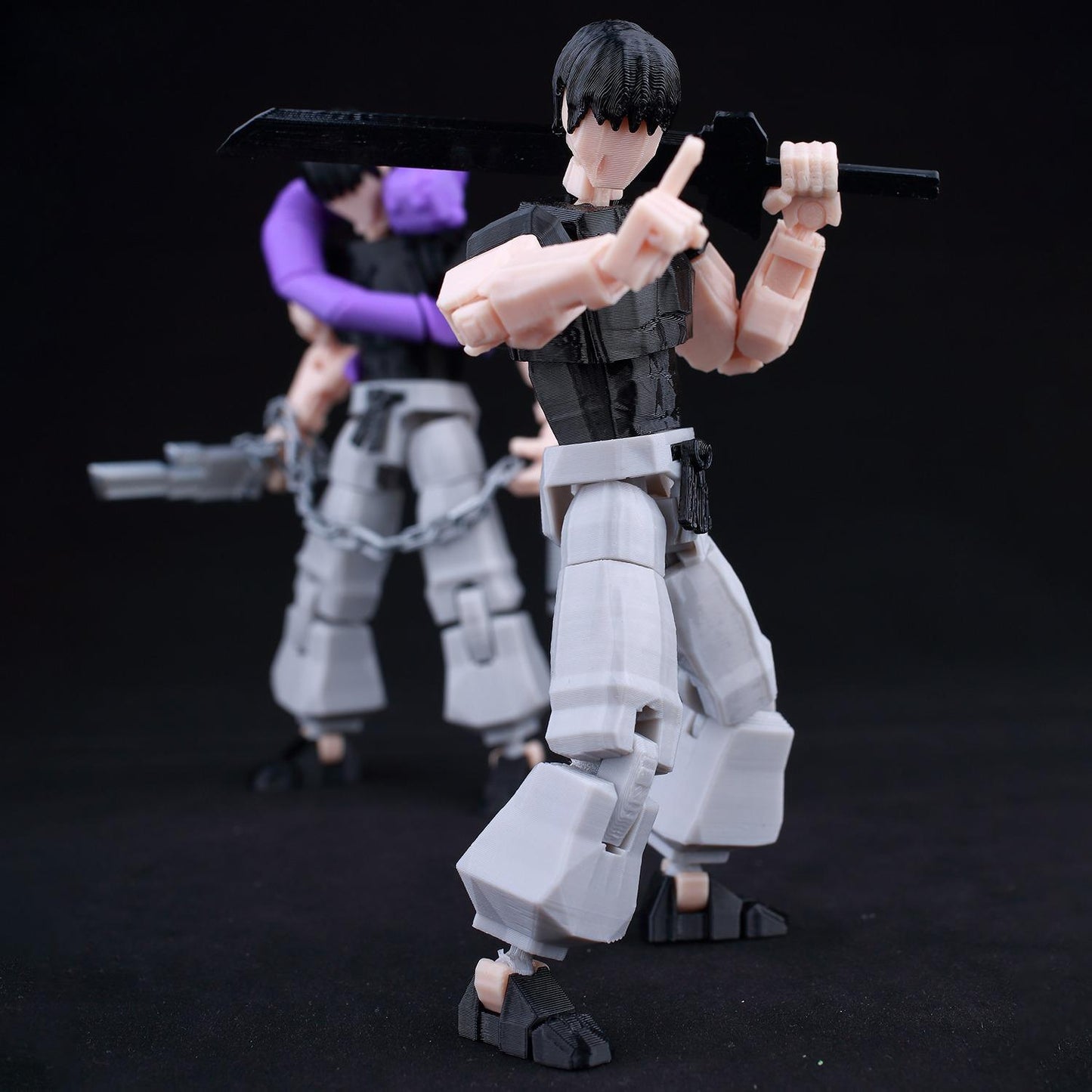 3D Printed Articulated Toji Fushiguro Action Figure – Poseable Jujutsu Kaisen Anime Collectible Model Toy Gift for Fans