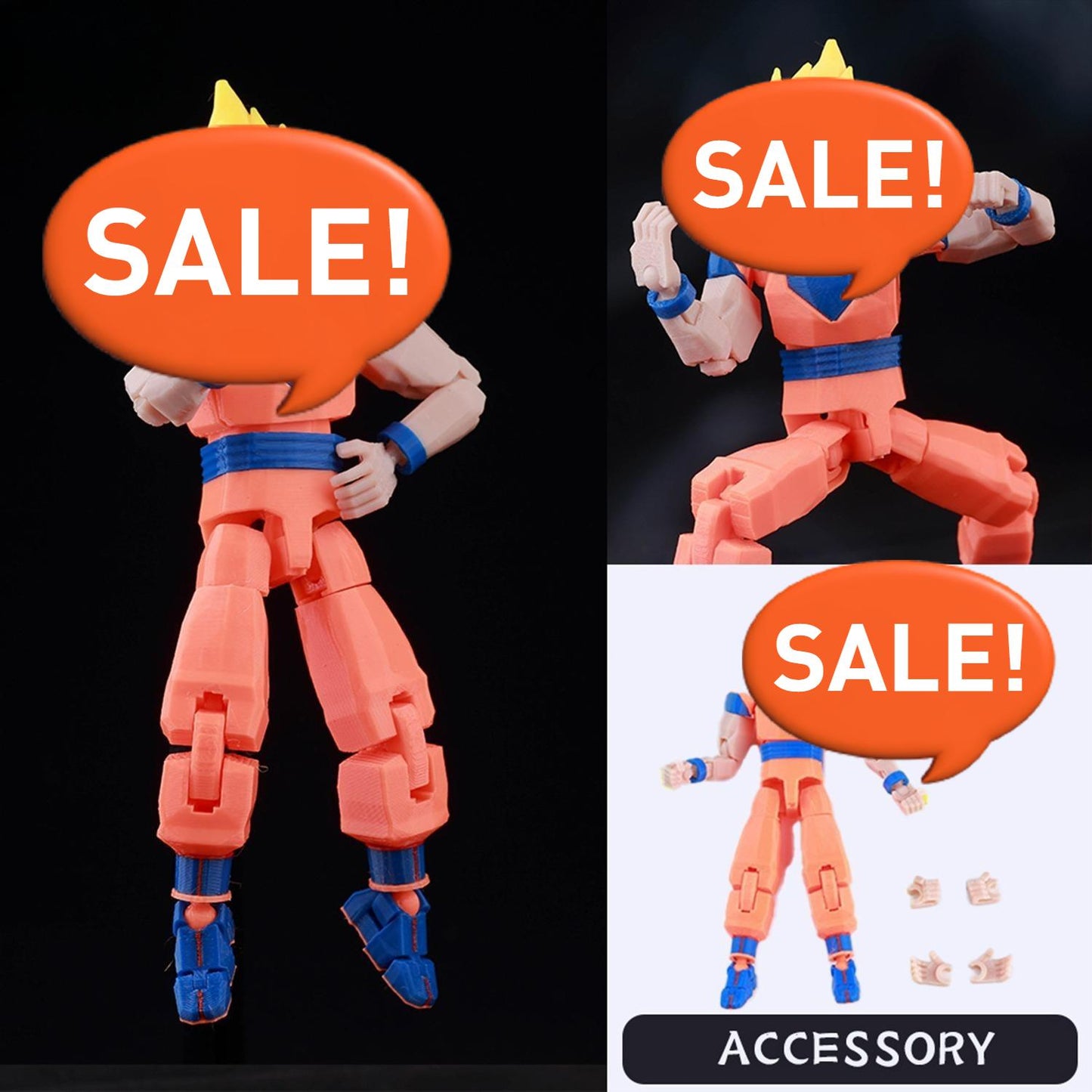 3D Printed Multi-Jointed Action Figure – Demon SlayerTanjiro Inspired Poseable Anime Model, Movable Collectible Gift