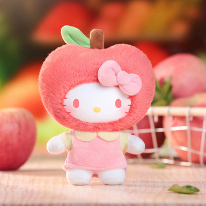 Limited Edition Hello Kitty Fruity Orchard Blind Box - Vinyl Face Plush Doll Keychain - Interchangeable Dress Up Toy Surprise Mystery Box Kawaii Bag Charm Pendant Gift