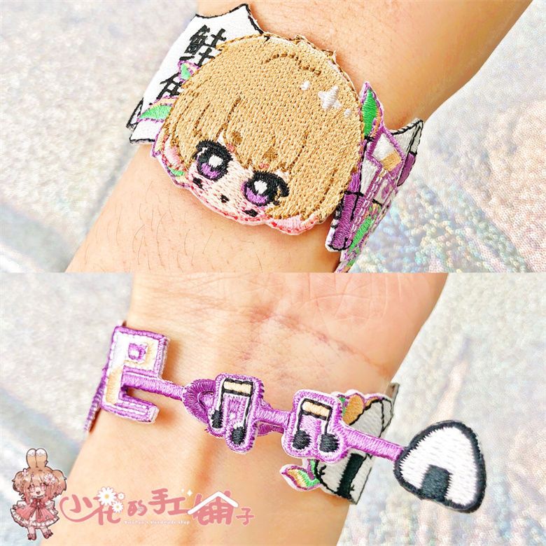 Jujutsu Kaisen Chibi Embroidered Bracelet - Sorcerer Adjustable Wristband