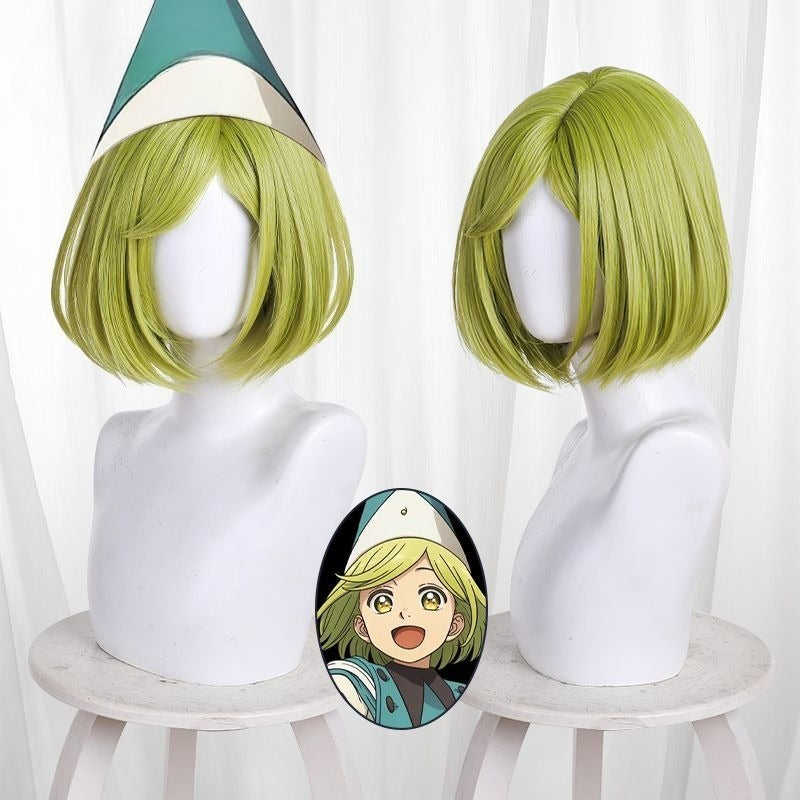 Coco Apprentice Edition Cosplay Wig - Grass Green Realistic Scalp Bob