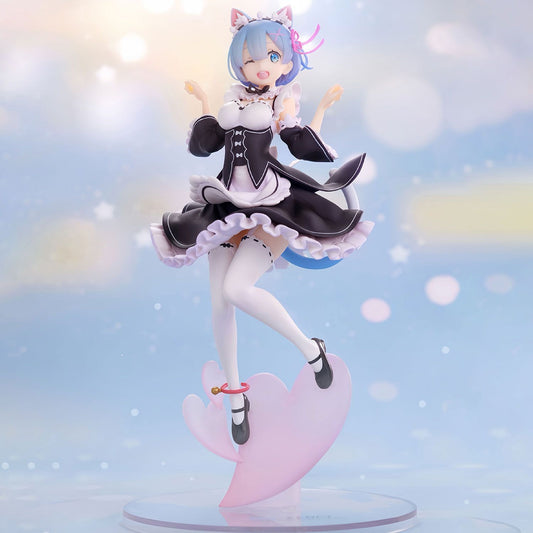 Re:Zero Rem Cat Ear Ver, Rem Cat Version Figure Otaku Room Decor