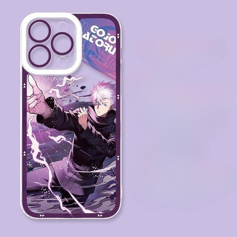 Jujutsu Kaisen Gojo Satoru & Ryomen Sukuna Silicone Phone Case for iPhone 16 Pro Max/15/14/13 – Anime Shockproof Cover Gift