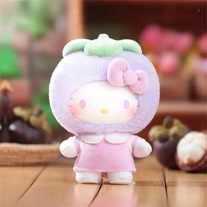 Limited Edition Hello Kitty Fruity Orchard Blind Box - Vinyl Face Plush Doll Keychain - Interchangeable Dress Up Toy Surprise Mystery Box Kawaii Bag Charm Pendant Gift