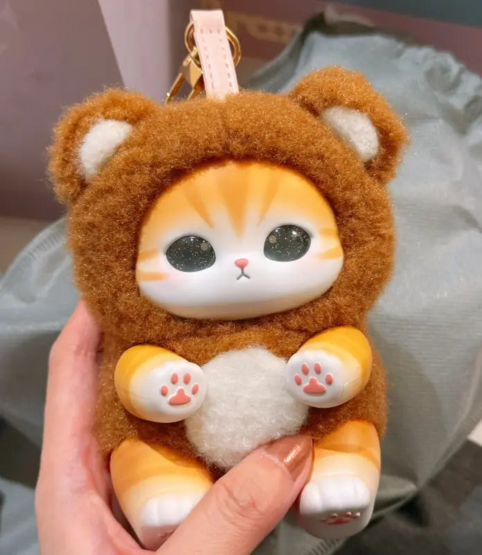 Limited Edition mofusand Animal Costume Blind Box - Vinyl Face Plush Doll Keychain - Surprise Mystery Box Kawaii Shark Panda Cat Bag Charm Pendant Gift