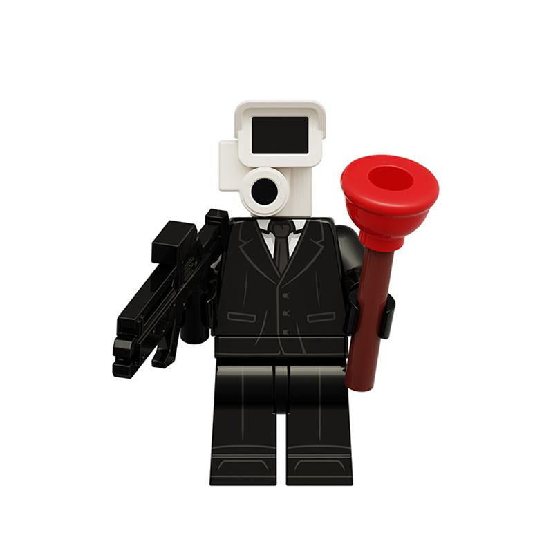 Toilet Man vs Camera Man Mini Figure Set – Titan Speaker Man & TV Man Building Block Toy, Assembly Collectible Model