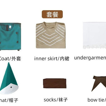 Witch Hat Atelier Apprentice Cosplay Costume - Coco & Tetia Full 6-Piece Set
