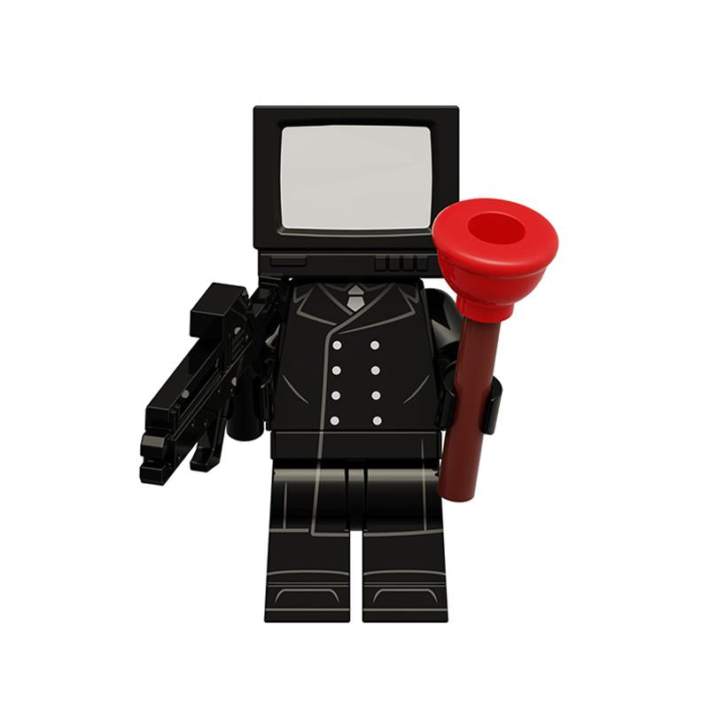 Toilet Man vs Camera Man Mini Figure Set – Titan Speaker Man & TV Man Building Block Toy, Assembly Collectible Model