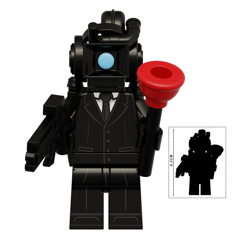 Toilet Man vs Camera Man Mini Figure Set – Titan Speaker Man & TV Man Building Block Toy, Assembly Collectible Model