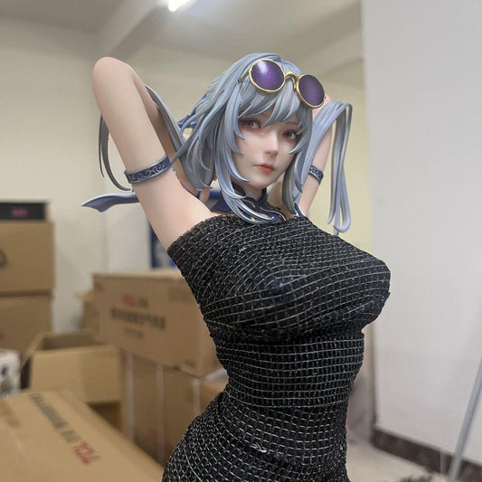 Honkai: Star Rail Valkyrie Swimsuit Warrior Girl GK Figure – Anime-Style Blue-Haired Valkyrie-Inspired Resin Statue, Fantasy Battle Bikini Version Gift for Collectors