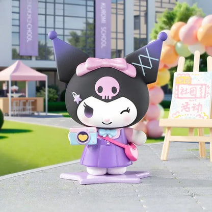 Limited Edition Kuromi School Diary Series Blind Box - Kawaii High School Chibi Figure - Surprise Mystery Box Punk Rockstar Cheerleader Desk Mascot Birthday Gift