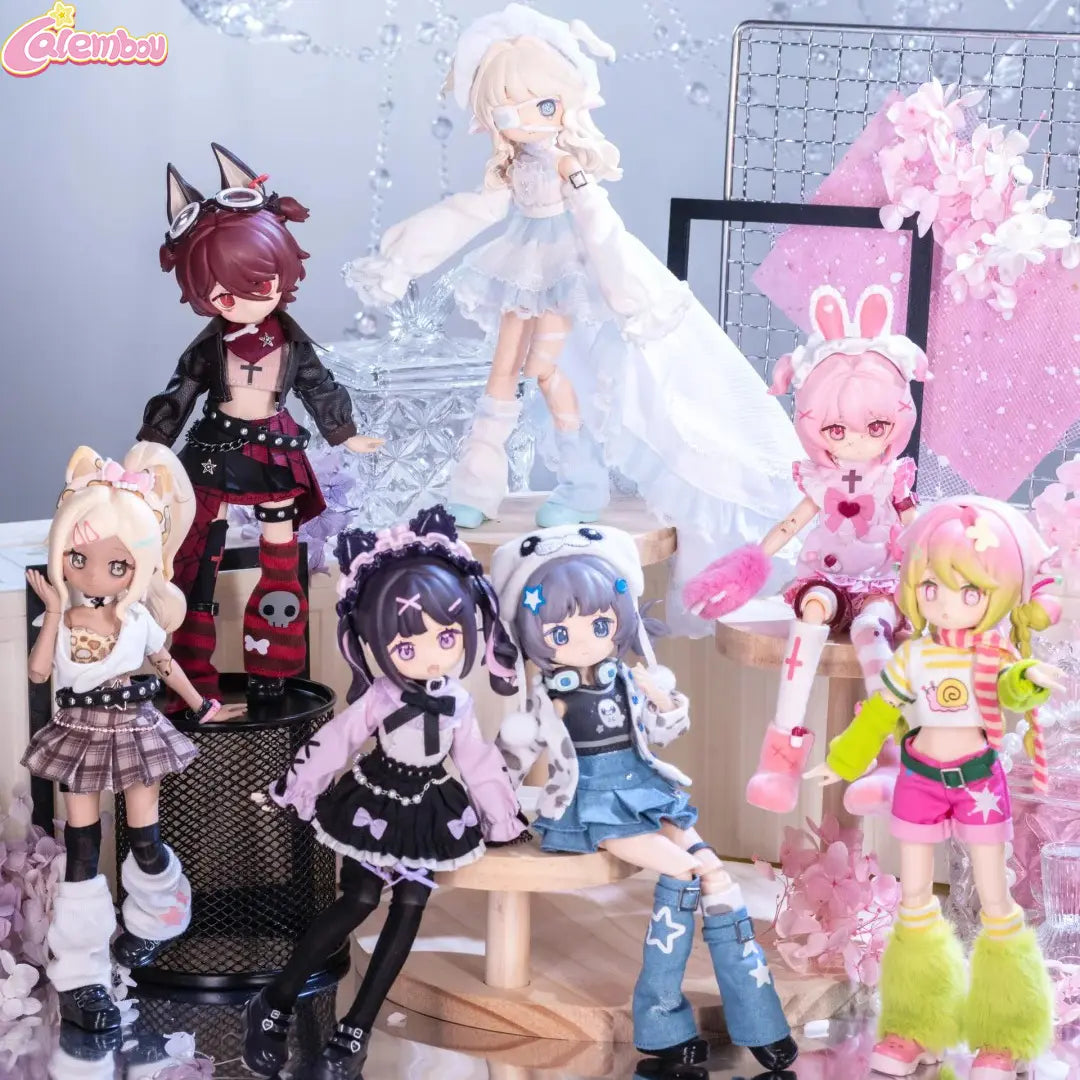 Electronic Cute Pet Series BJD Blind Box, Collectible Electronic Pet Game World 1/12 Ball Jointed Doll, Cute Dress Up Doll with Joints Collection Action Figure Toys Playset Birthday Christmas Gifts for Girls Boys