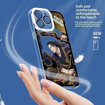 Jujutsu Kaisen Gojo Satoru & Ryomen Sukuna Silicone Phone Case for iPhone 16 Pro Max/15/14/13 – Anime Shockproof Cover Gift