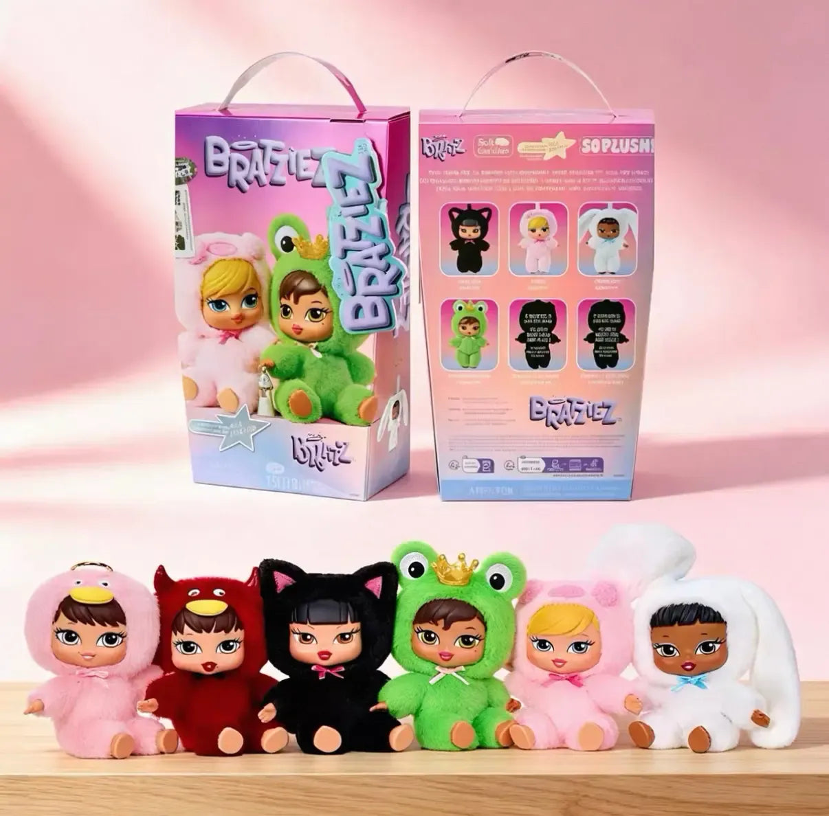 Rumi MGA Bratz "Bratziez" Mystery Plush Blind Box - Iconic Sassy Animal Onesie Stuffed Doll - Collectible Mini Fashion Figure for Y2K Aesthetic & Gift